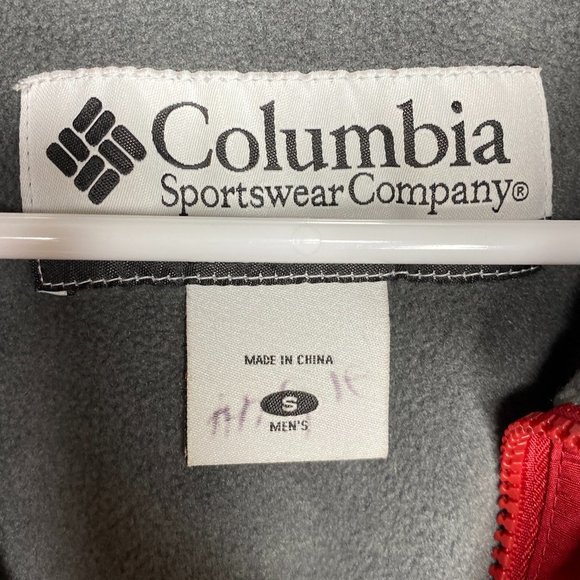 Columbia men's size Small red and grey winter jacket with fleece lining. - Picture 6 of 7